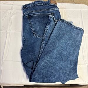 Express Dark Blue Straight Leg Jeans